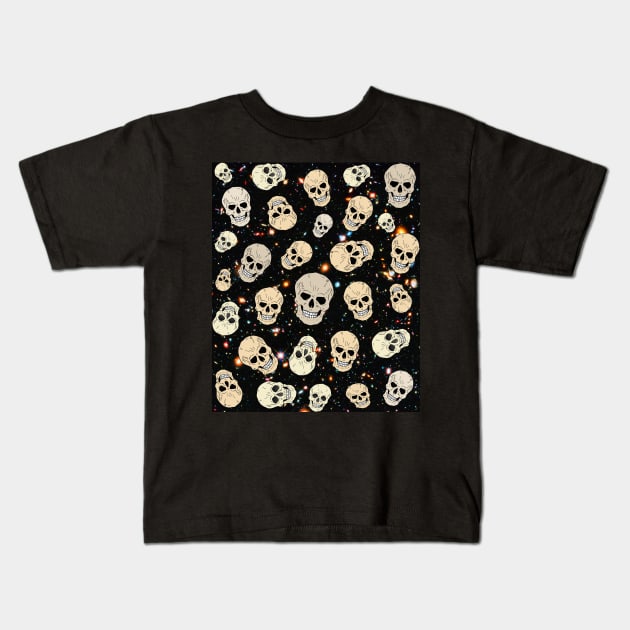 Skulls #2 Kids T-Shirt by headrubble